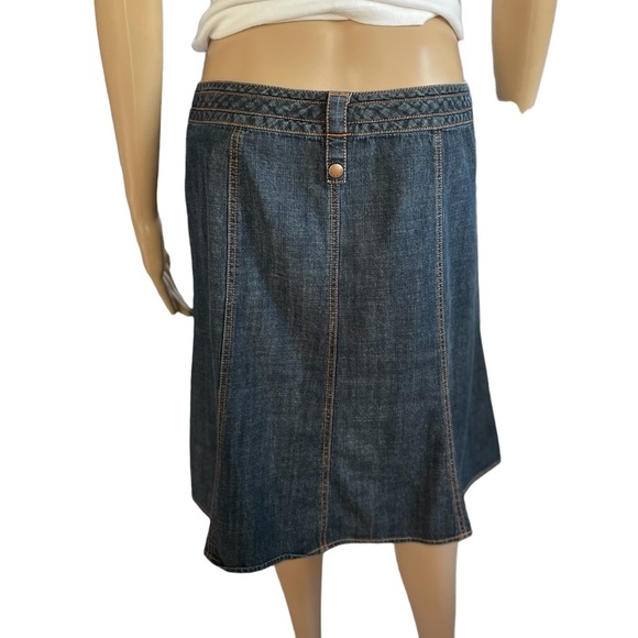 Sigurd Olsen blue denim midi boho skirt size 8P - Picture 6 of 15